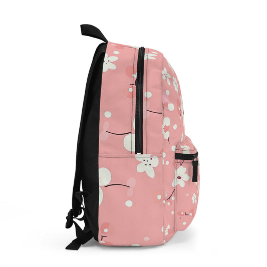 Watercolor Pink Ditsy Floral Vintage Backpack Bag Womens