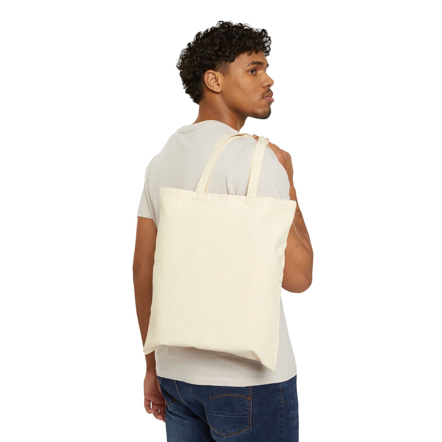 Go Ahead Make My Day Canvas Tote — Funny Motivational Reusable Bag