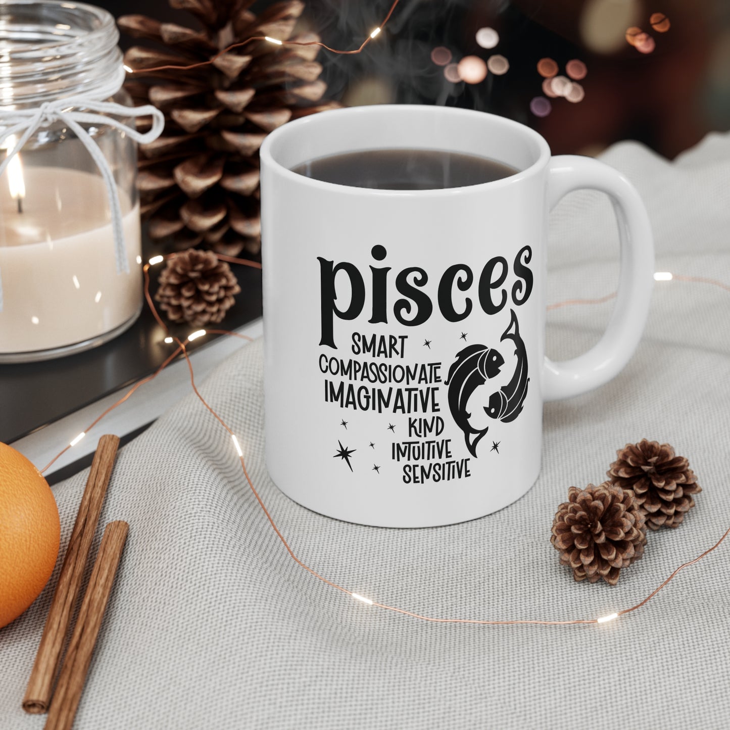 Pisces Zodiac Coffee Tea Mug Gift