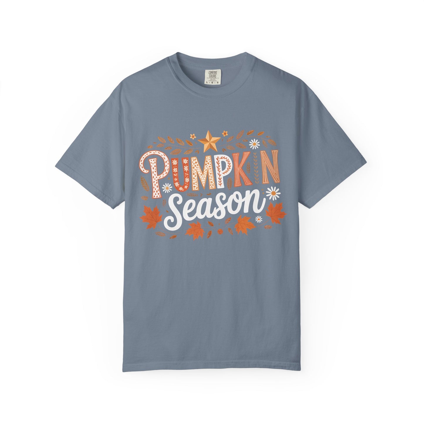 Pumpkin Season T-Shirt — Fall Leaves & Cozy Autumn Graphic Tee