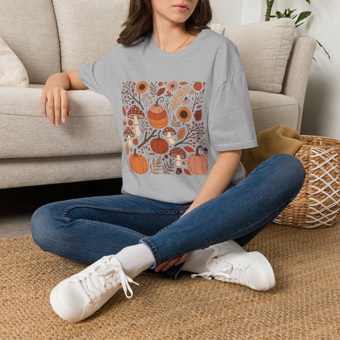 Colorful Autumn Harvest Graphic T-Shirt