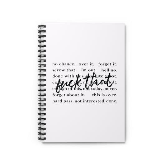 Sarcastic Messages Notebook — Spiral Ruled Journal for Venting & Planning