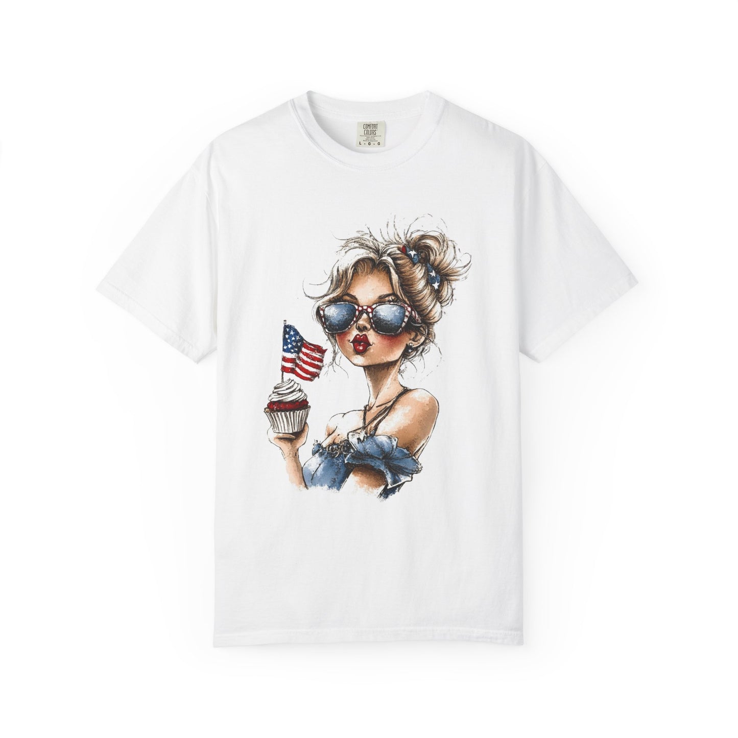 Patriotic Girl T-Shirt 4th of July Summer Tee