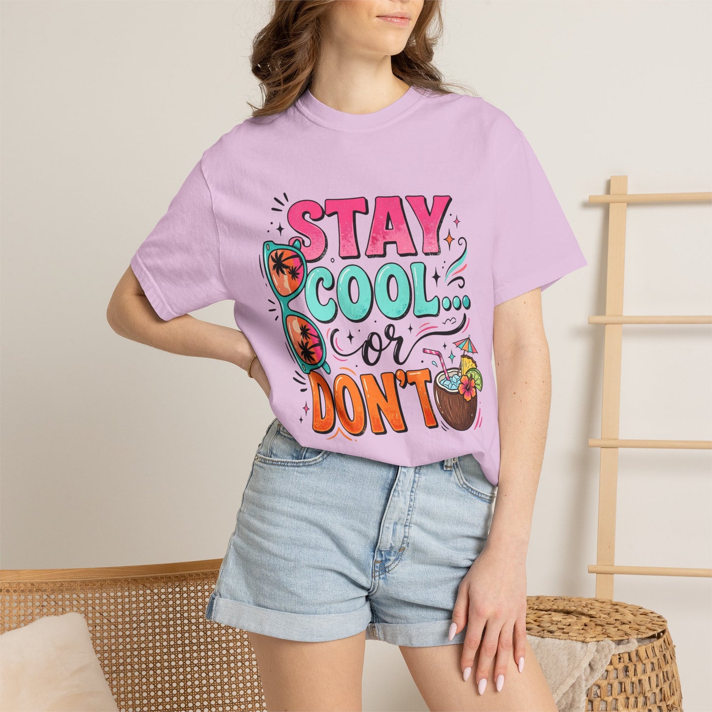 Stay Cool Bright Summer Graphic T-shirt Gift