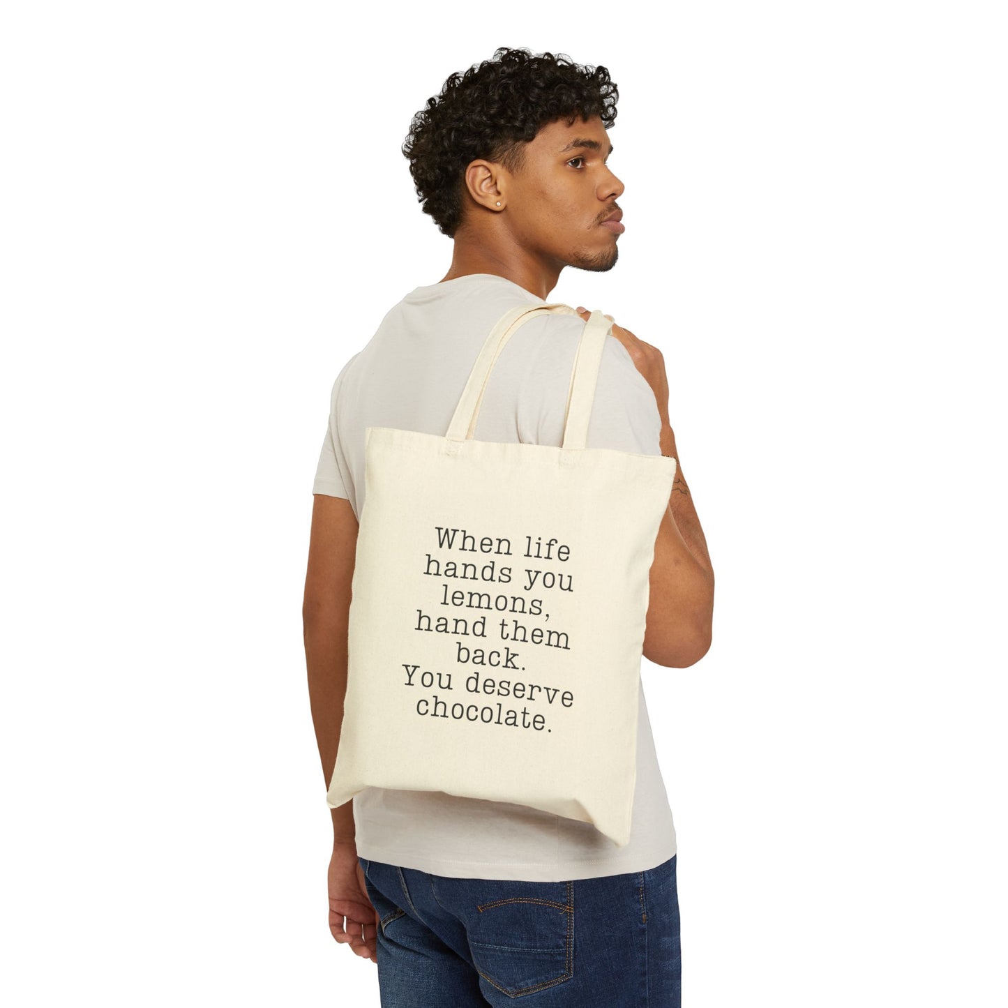 Funny Canvas Tote Bag  Grocery Market