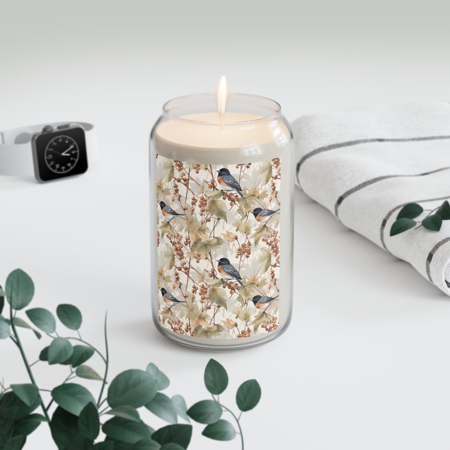 Botanical Songbird Soy Candle (13.75 oz) — Vanilla Bean | Comfort Spice | Sea Breeze