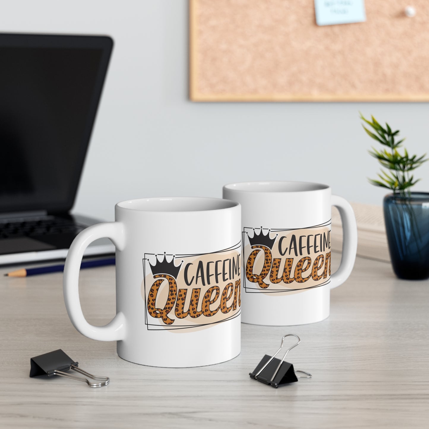 Caffeine Queen Leopard Print Mug