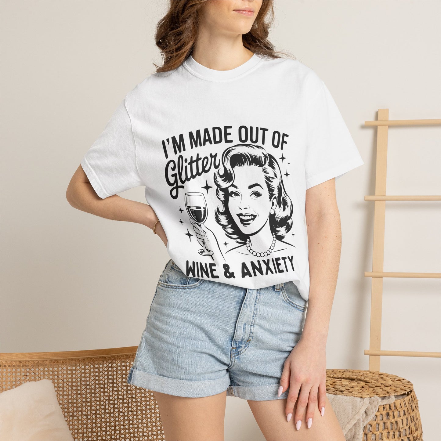 Funny Anxiety Retro Graphic T-shirt