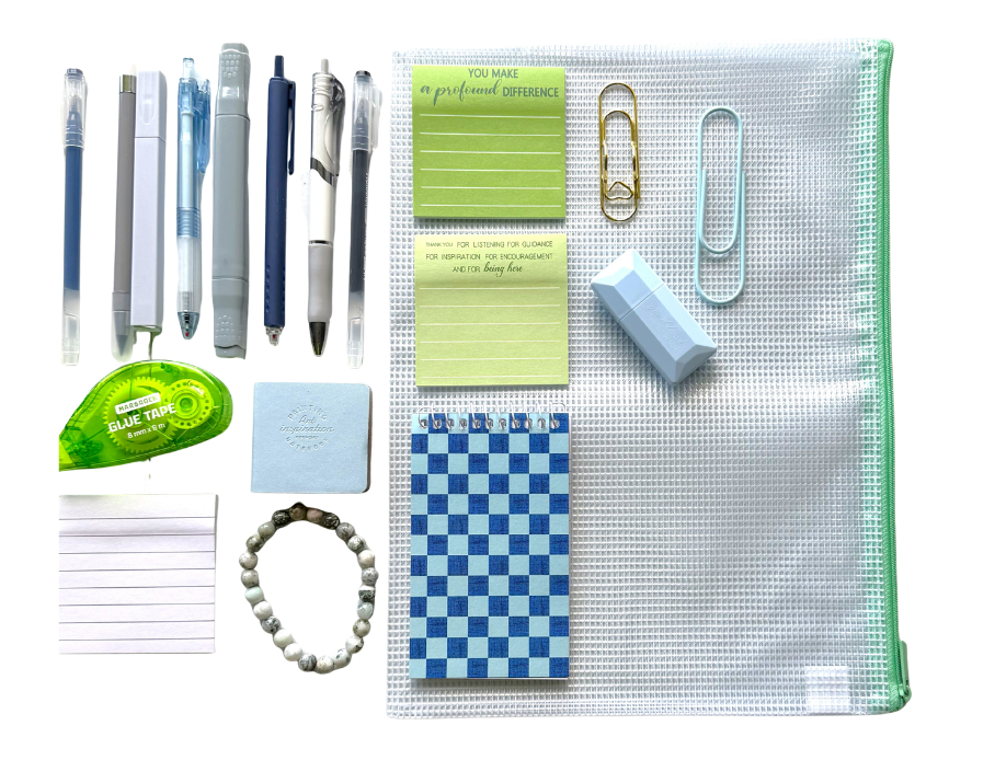 Lovely Blue Floral Journal Stationery Gift Set